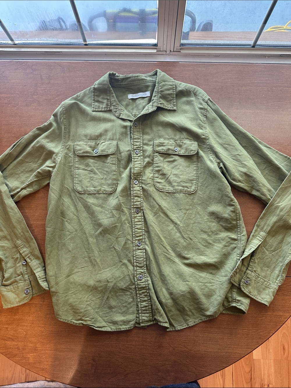 Outerknown liben blend shirt olive M